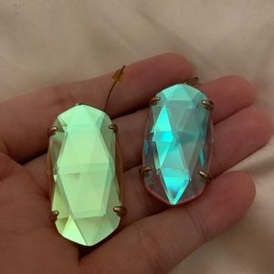 Kendra Scott Dichroic glass earrings.
